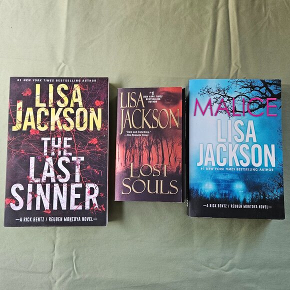Lisa Jackson - The Last Sinner, Lost Souls, Malice - Set of 3 Paperback Books - Picture 1 of 15